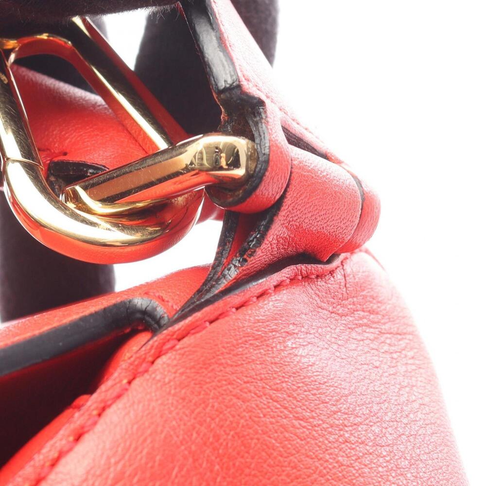 LOEWE Puzzle Bag Medium Handbag Leather Women's Red - Picture 15 of 15